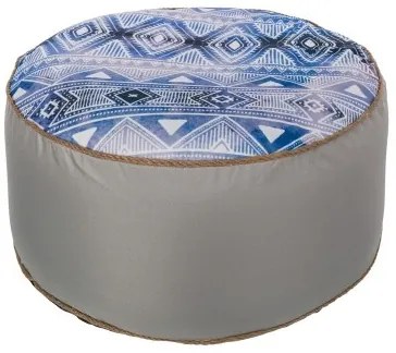 Pouf Gonfiabile Etnico Azzurro 55 x 55 x 25 cm