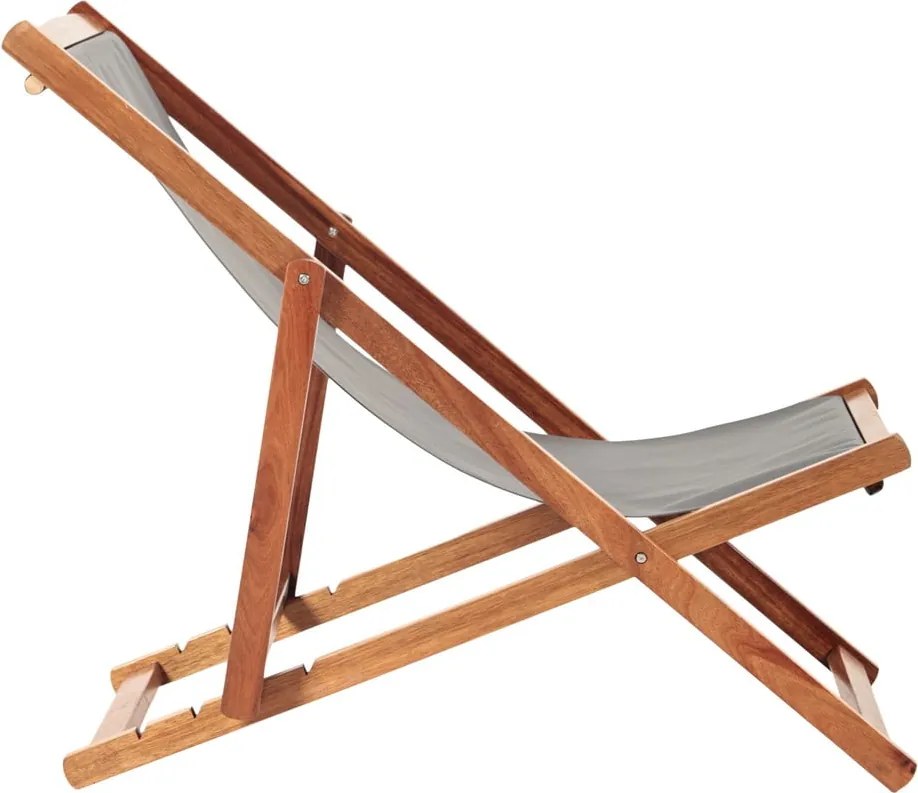 Sdraio da giardino grigia/di colore naturale in legno massiccio Dionysus – Bonami Essentials
