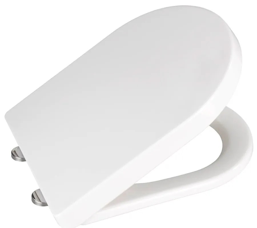 Sedile per wc bianco con chiusura facilitata , 47 x 35,5 cm Calla - Wenko