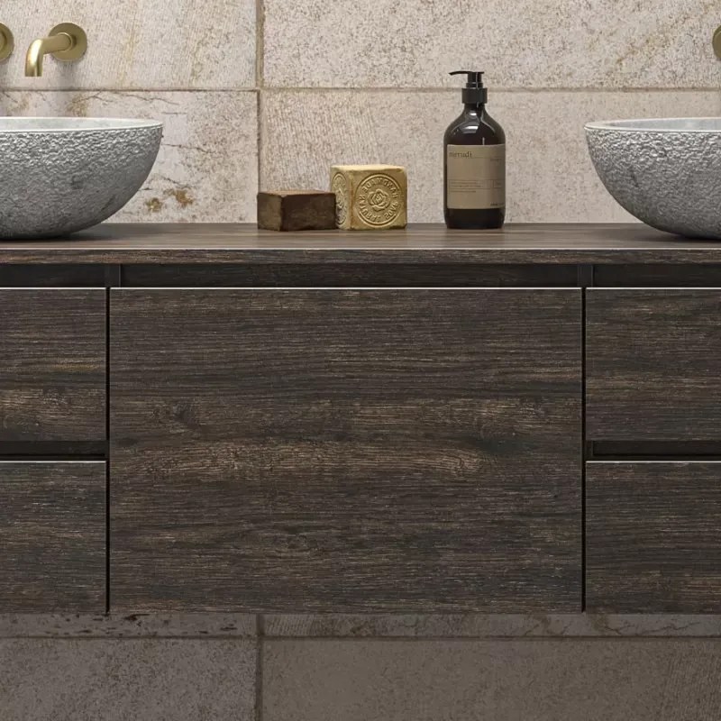 Mobile bagno a terra 180 cm con 5 cassetti SP-180P5 - KAMALU