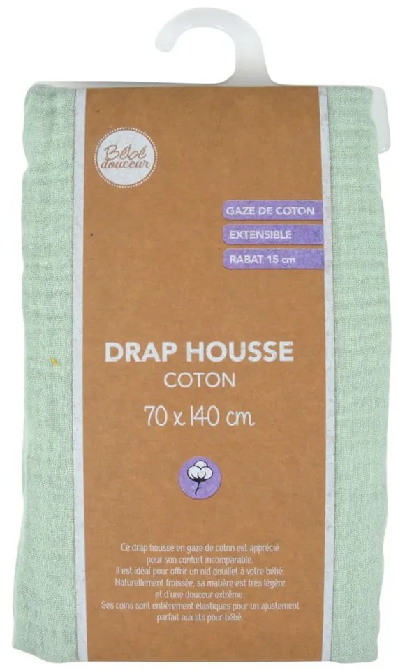 Lenzuolo per culla in mussola elasticizzata 70x140 cm - Bébé Douceur