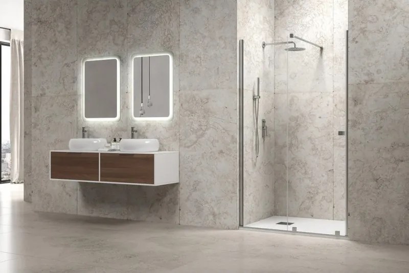 Kamalu - Porta doccia scorrevole 170 cm senza telaio | KNM4000C