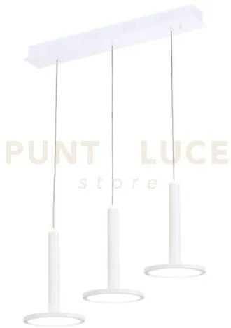 Tua, lampada a sospensione 3 luci, bianco opaco, led/27w 3000k 2400...
