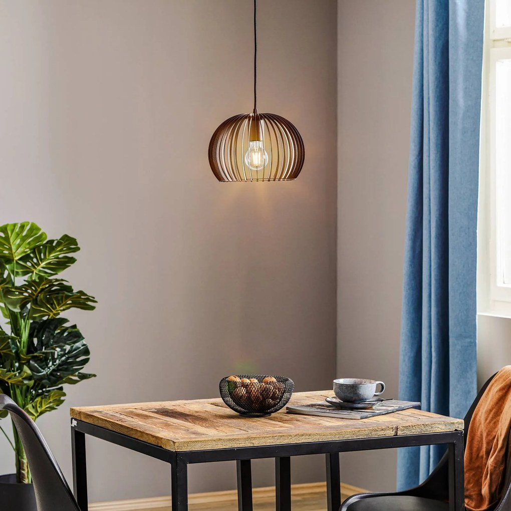 TEMAR LIGHTING Lampada a sospensione Larus in acciaio nero, 1 luce