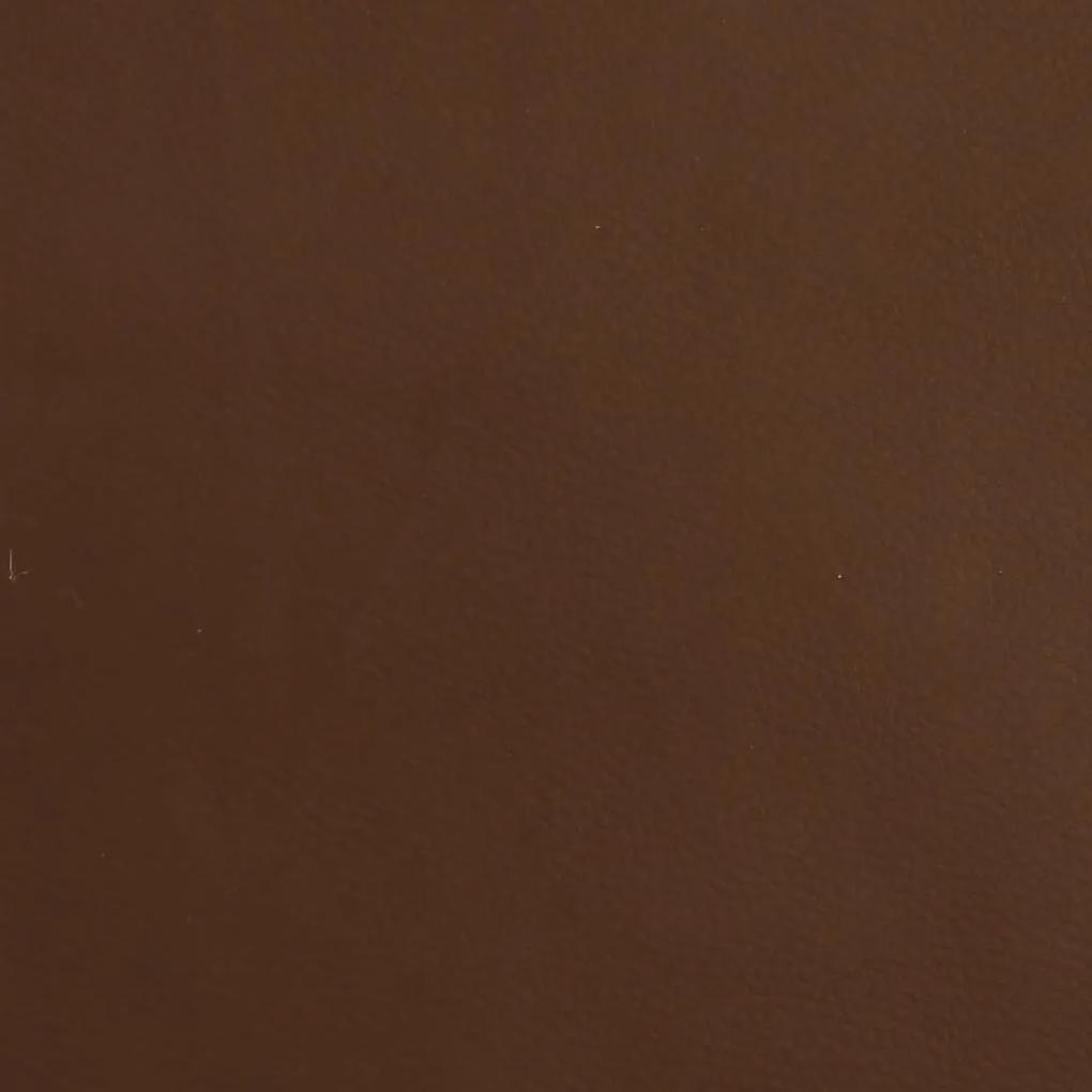 Poggiapiedi marrone 45x29,5x36 cm in similpelle lucida