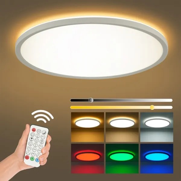 Brilagi - Lampada LED RGB dimmerabile ULTRA SLIM 18W 230V Ø30 cm bianco+DO
