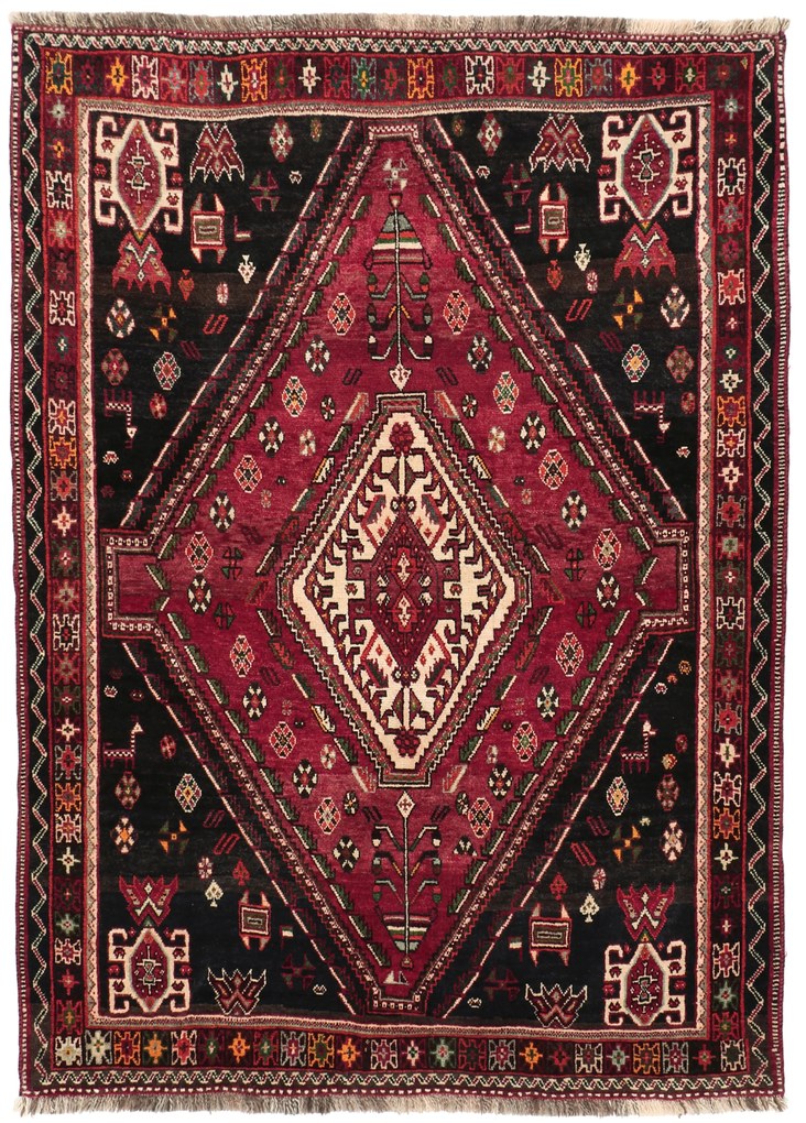 Gashghai Tappeto 190x140 (Iran) Annodato A Mano