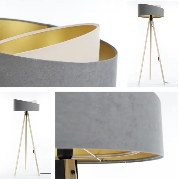 Lampada da terra GALAXY 1xE27/60W/230V grigio/beige