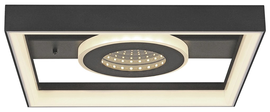 Lampada da soffitto di design nera con LED dimmerabile e telecomando - Traforo