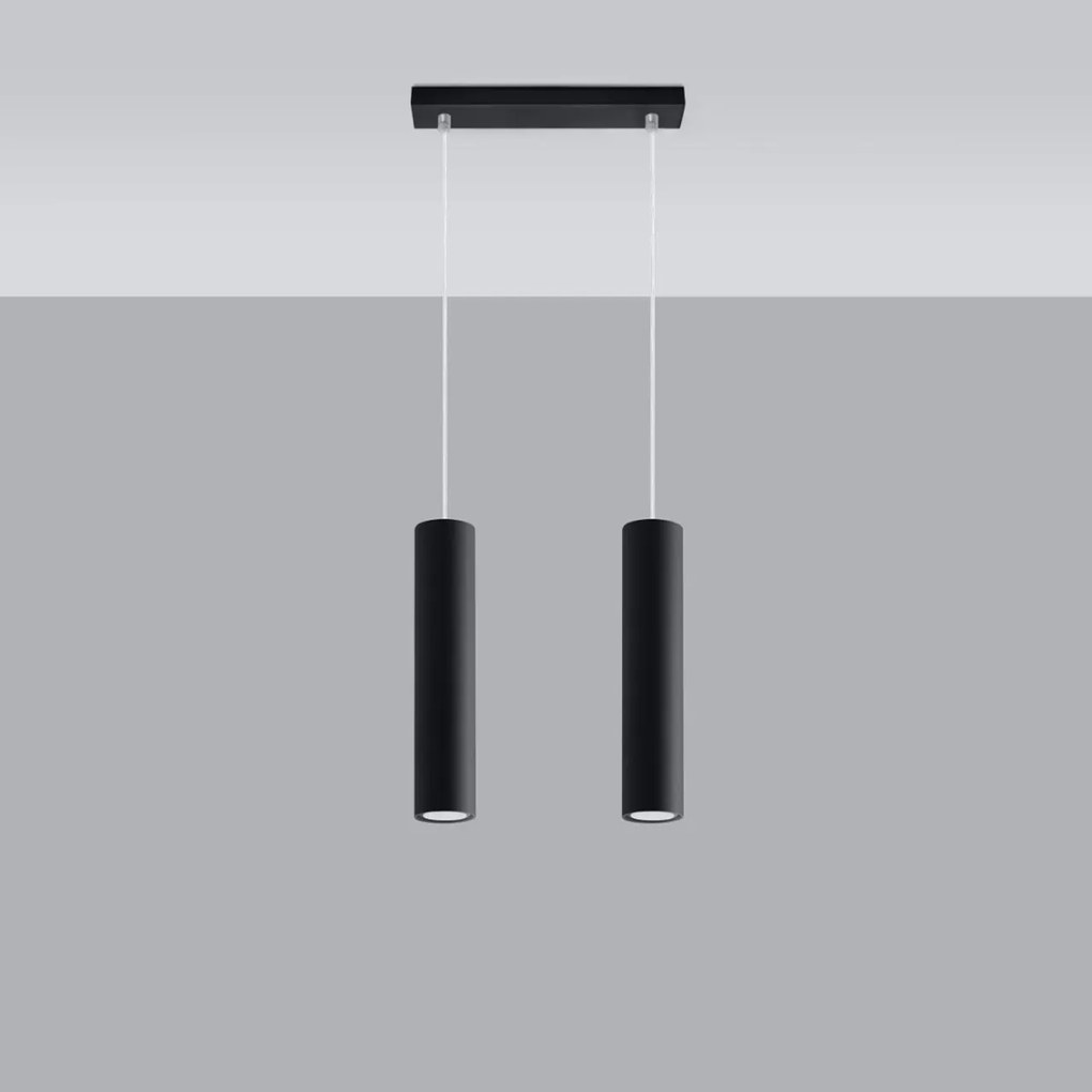 Lampada a sospensione 2xGU10 in acciaio LAGOS 2