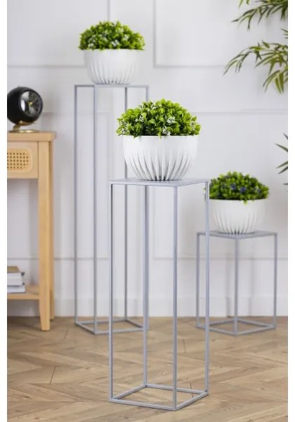 Portafiori 70x24 cm grigio