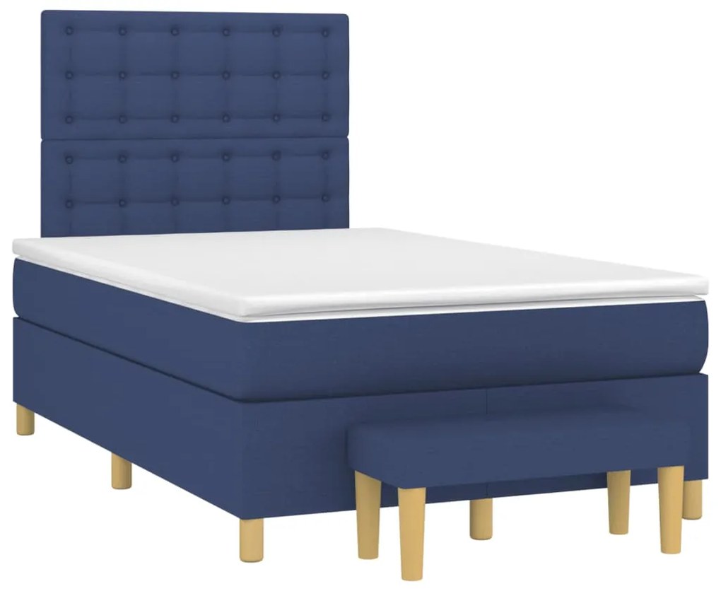 Giroletto A Molle Con Materasso Blu 120x190 Cm İn Tessuto /