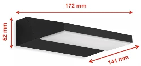 Telefunken - Applique da esterno LED/10W/230V IP44 nero