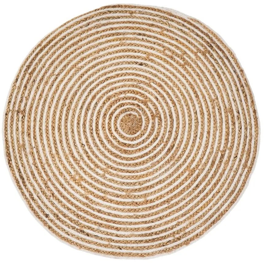 Tappeto rotondo in juta colore naturale ø 100 cm Natur - Casa Selección
