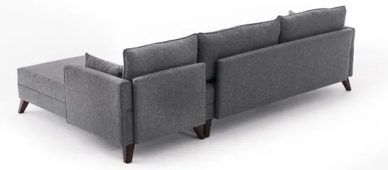 Divano angolare a L KORFU grigio destro