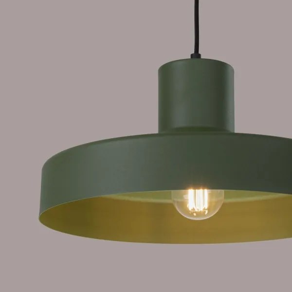 Sollux SL.1705 - Lampadario a sospensione con filo BILO 1xE27/15W/230V diametro 35 cm verde