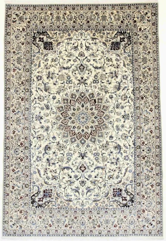 Nain Tappeto 300x200 Beige (Iran) Annodato A Mano