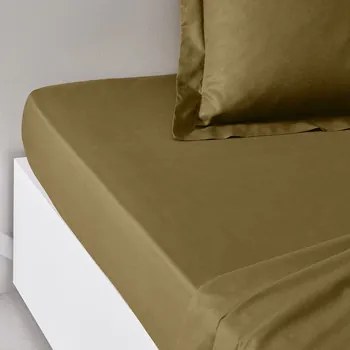 Today  Lenzuolo con angoli DH 140/200+30 Coton TODAY Essential Bronze  Today