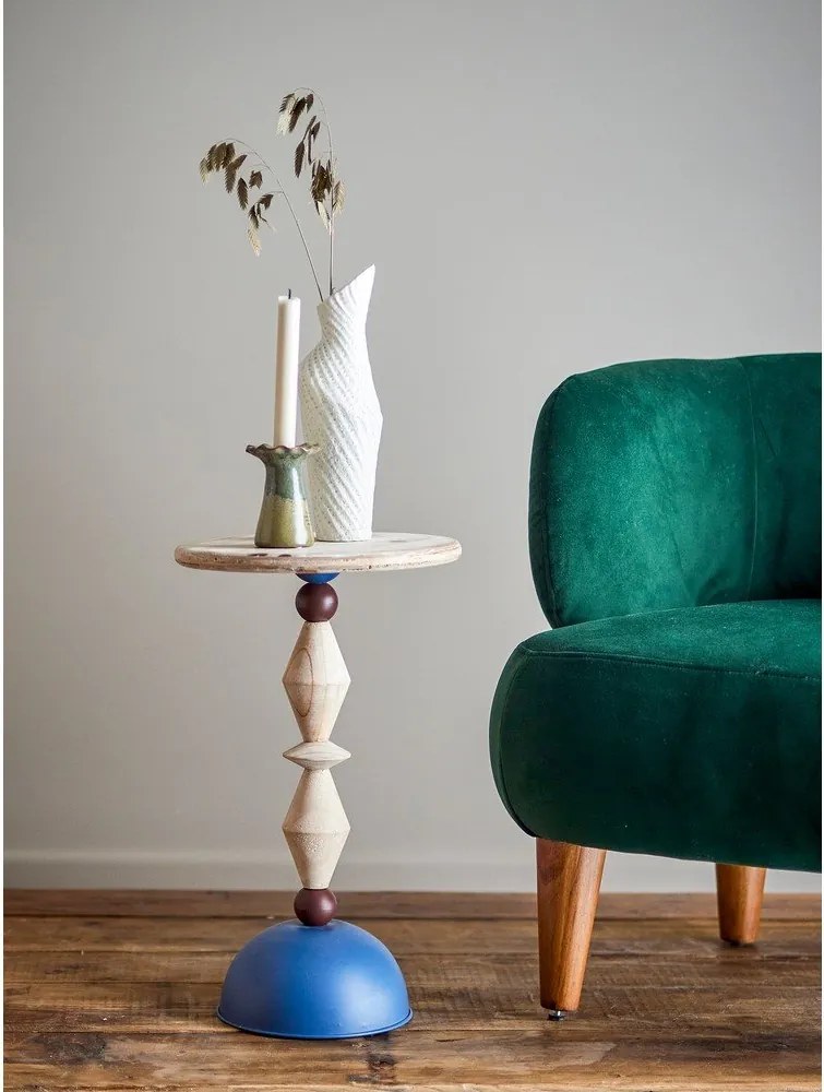 Tavolino rotondo in abete massiccio ø 30 cm Mannelli – Bloomingville