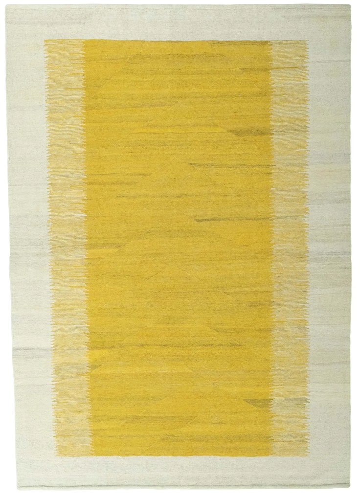 Kilim Tappeto 170 x 250 Giallo (Iran) Tessuto A Mano