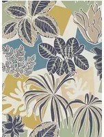 Osborne & Little Carta da parati Frondoso - Petrol/ Gold