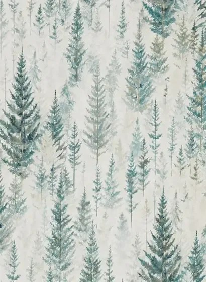 Wald Tapete Juniper Pine von Sanderson - Forest