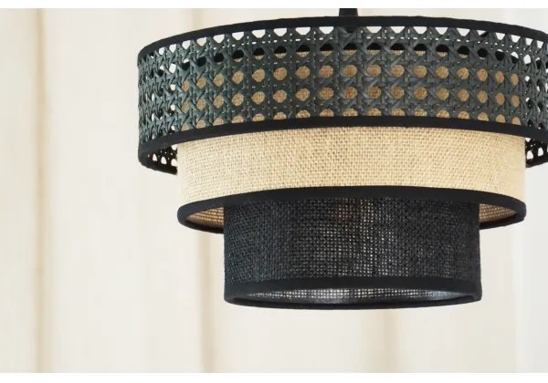 Brilagi - Lampadario a sospensione DAKOTA LUNETA 1xE27/15W/230V Ø 25 cm nero/rat