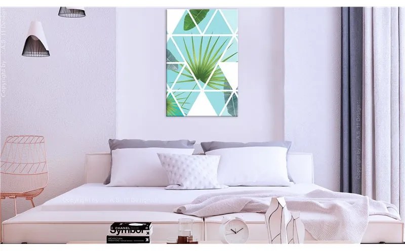 Quadro Geometric Palm (1 Part) Vertical