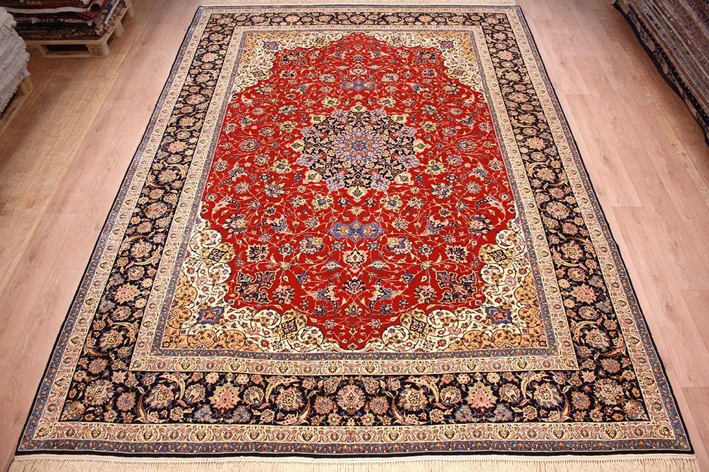 Isfahan Tappeto 300x420 (Iran) Annodato A Mano