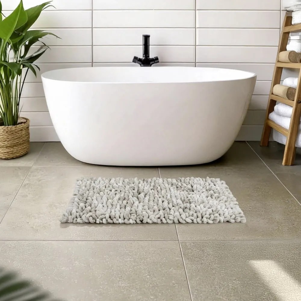 Tappetino per il bagno greige in tessuto 60x90 cm Lerici – Wenko