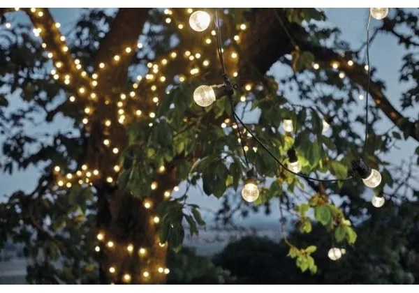 Catena luminosa LED da esterno 10xLED/10m IP44 trasparente