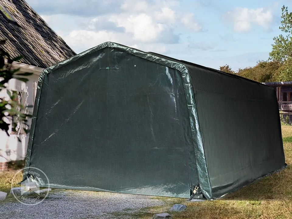 TOOLPORT 3,3x6,2m tenda garage, PE 450, verde scuro - (7820)