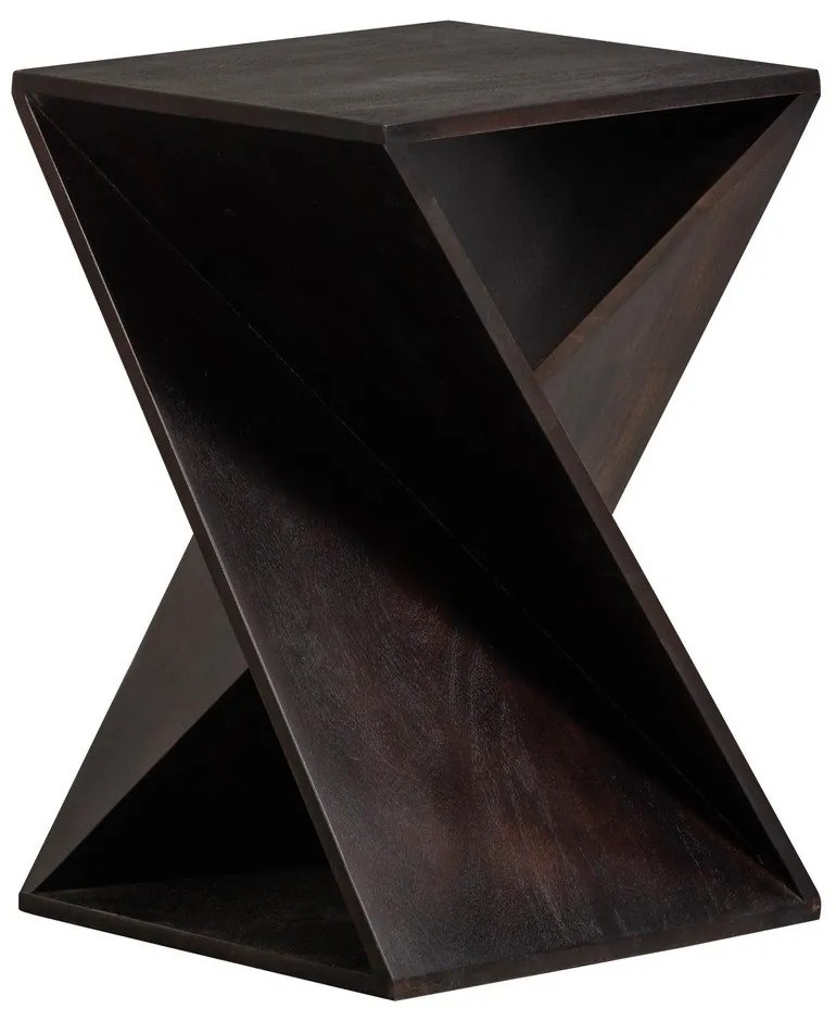 Tavolino in acacia massiccia 41x41 cm Ikem – WOOOD