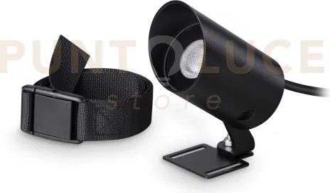 Koala proiettore led cob 7w 35° 630 lm 3000 k nero ip65 alimentator...