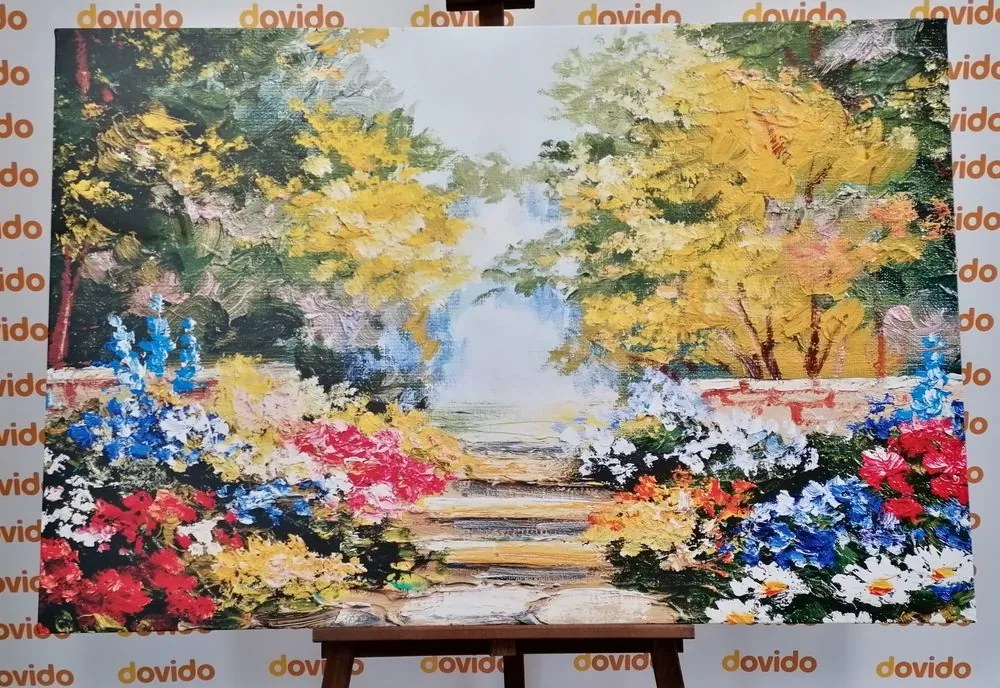 Stampa su tela – Pittura a olio di paesaggio