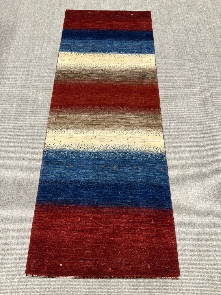 Loribaft Tappeto persiano 100 x 260 Blu (Iran) Annodato A Mano