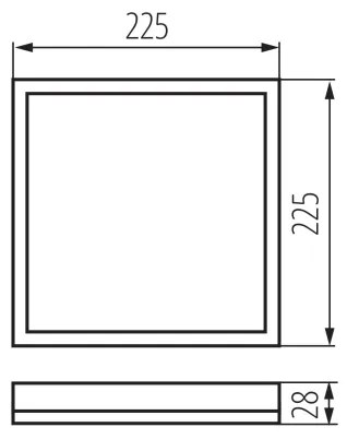 Kanlux 31530 - Plafoniera LED AZPO LED/12,3W/230V 22,5x22,5 cm IP54 bianca