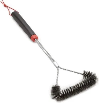 Spazzola Per Pulire Griglia Barbecue Triangolare Setole In Acciaio Weber 45 Cm