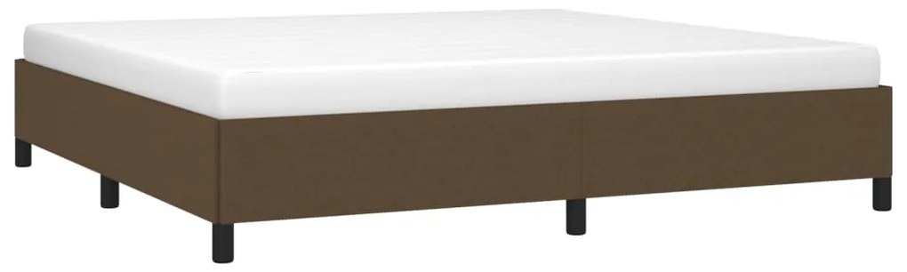 Giroletto senza materasso marrone scuro 200x200 cm in tessuto