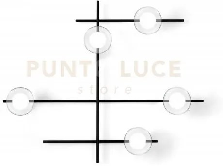 Mikado lampada da parete o soffitto con rotazione 5 luci vetro cosm...