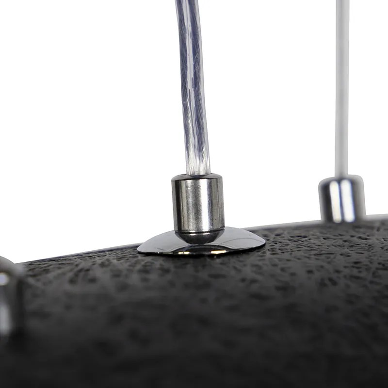 Lampada a sospensione industriale nera con oro 115 cm - Magna