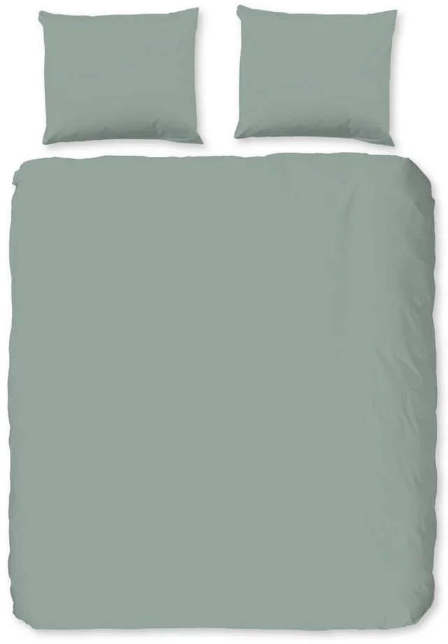 Biancheria da letto verde in flanella per letto matrimoniale/per letto prolungato 240x220 cm – Good Morning