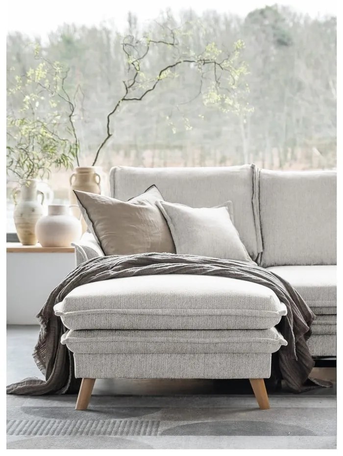 Divano letto angolare beige (angolo sinistro) Charming Charlie - Miuform