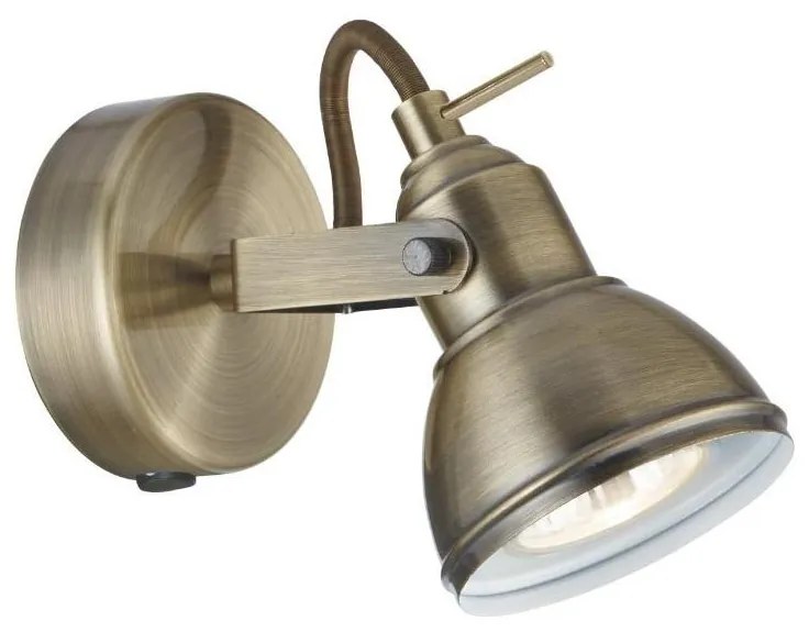 Searchlight - Faretto da parete FOCUS 1xGU10/50W/230V ottone