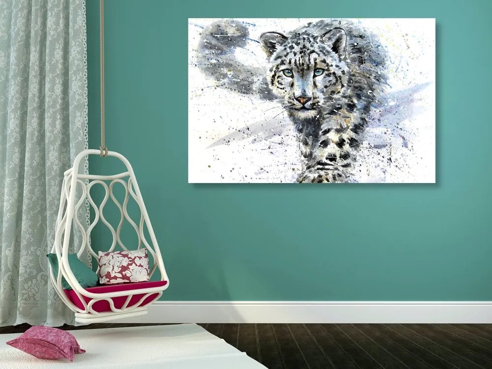 Quadro su tela – Leopardo disegnato