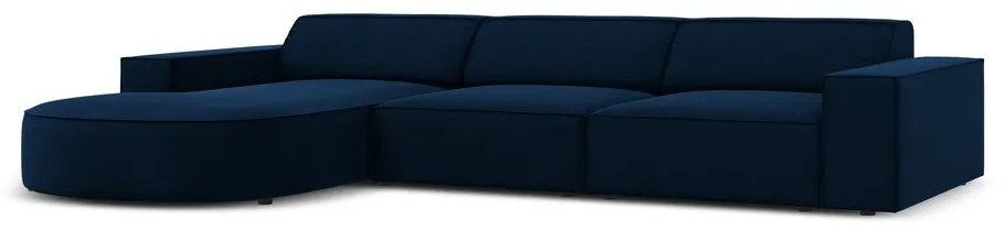 Divano angolare in velluto blu (angolo sinistro) Jodie - Micadoni Home