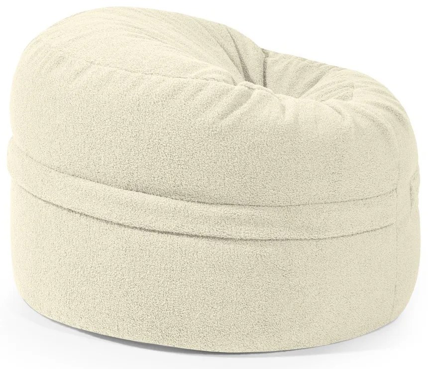 Pouf a sacco per bambini grigio chiaro con rivestimento in bouclé Roll 80 – SLOWDOWN
