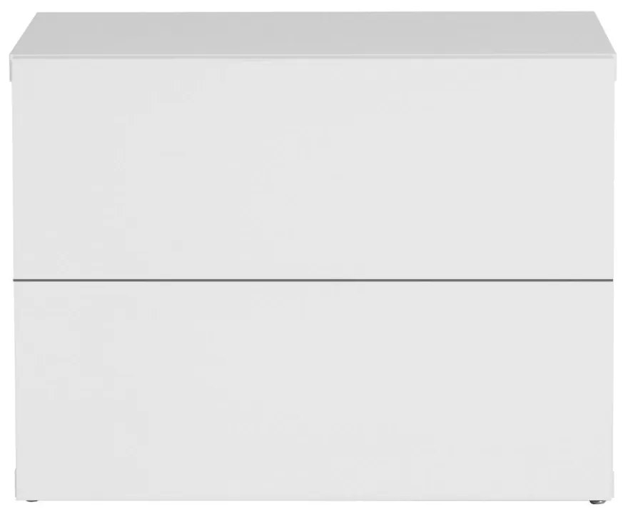 Comodino bianco con 2 cassetti Aurora - TemaHome