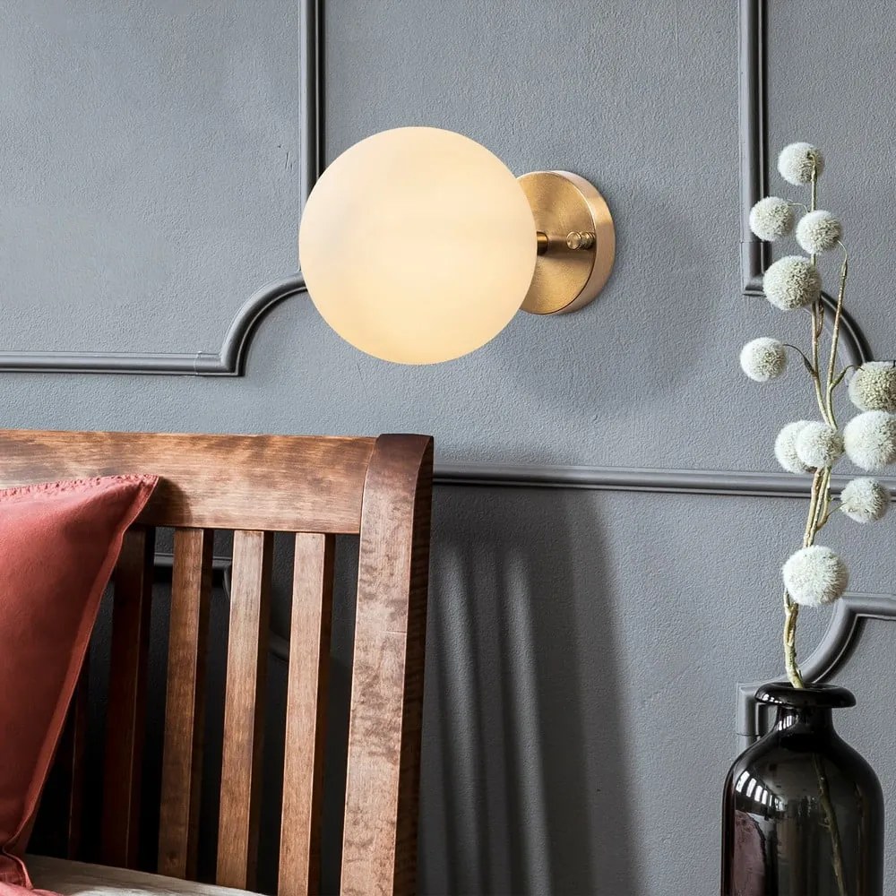 Lampada da parete bianca/color bronzo ø 15 cm Atmaca – Opviq lights