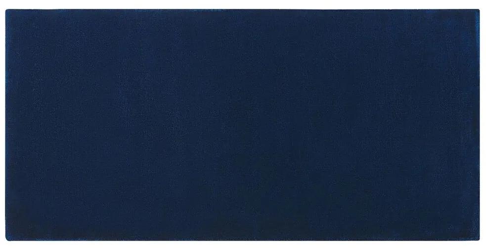 Tappeto viscosa blu scuro 80 x 150 cm GESI II Beliani